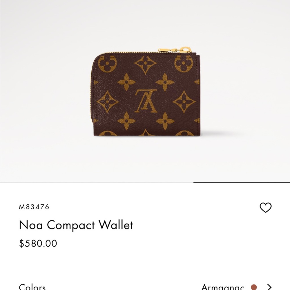 Louis Vuitton Noa Compact Wallet. NWT in box